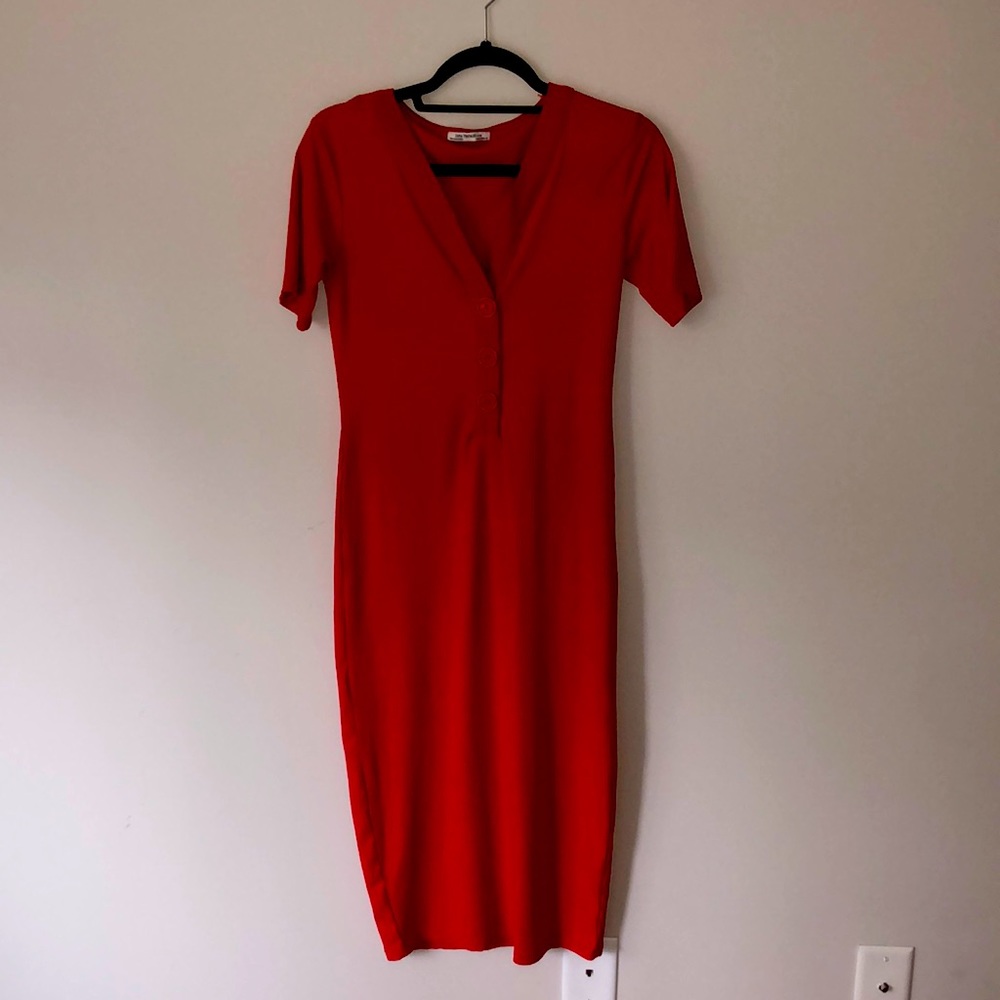 Zara trafaluc red dress in USA SMALL